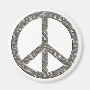Aimant Symbole PEACE - ARGENT