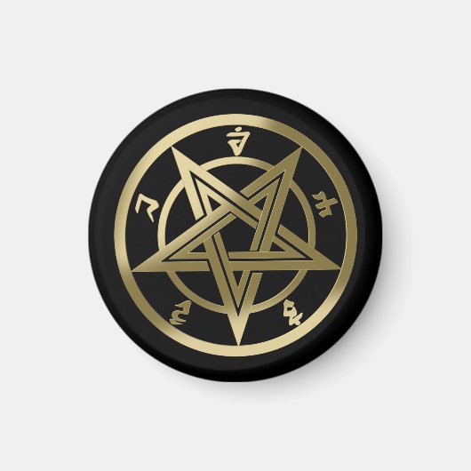 Aimant Symbole pentagramme classique (Devant)