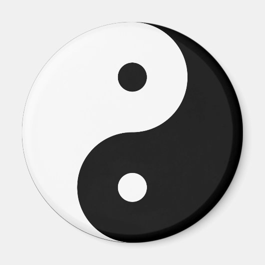 Aimant Symbole philosophique motivationnel Yin et Yang (Devant)