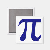Aimant Symbole Pi Bleu Marine (Recto/Verso)