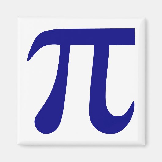 Aimant Symbole Pi Bleu Marine (Devant)