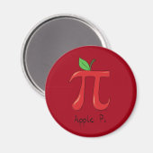Aimant Symbole Pi de pomme mignonne enseignant de mathéma (Recto/Verso)