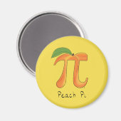 Aimant Symbole Pi Peach Math Funny (Recto/Verso)