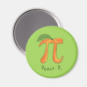 Aimant Symbole Pi Peach Math Funny (Recto/Verso)