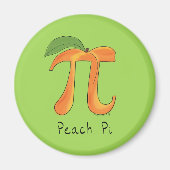 Aimant Symbole Pi Peach Math Funny (Devant)