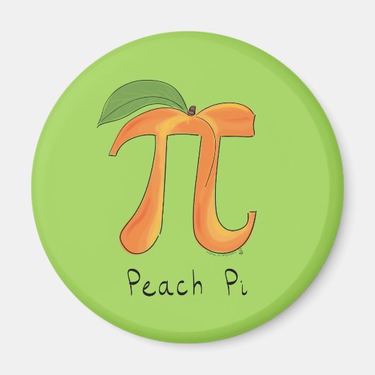 Aimant Symbole Pi Peach Math Funny (Devant)