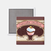 Aimant Symbole Pink Cupcake Couture Bannière du logo (Recto/Verso)