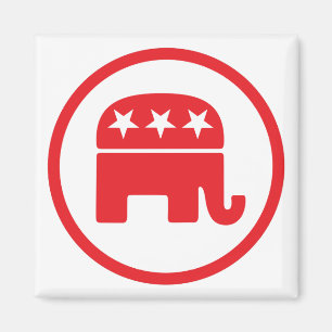 Aimant Symbole politique du parti républicain (éléphant)