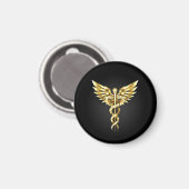 Aimant Symbole Polygonal Or Caduceus (Recto/Verso)