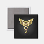 Aimant Symbole Polygonal Or Caduceus (Recto/Verso)