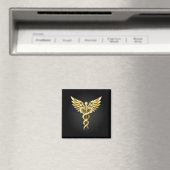 Aimant Symbole Polygonal Or Caduceus (In Situ (Lave-vaisselle))