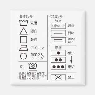 Aimant Symbole pour l'indication de l'aimant de lavage