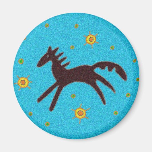 Aimant Symbole Pysanka : Cheval (Devant)