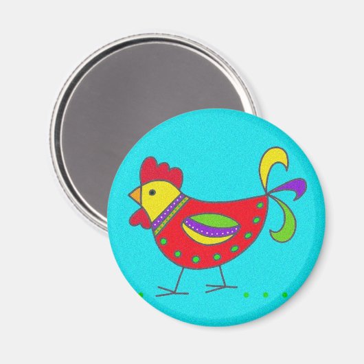 Aimant Symbole Pysanka : Hen (Recto/Verso)