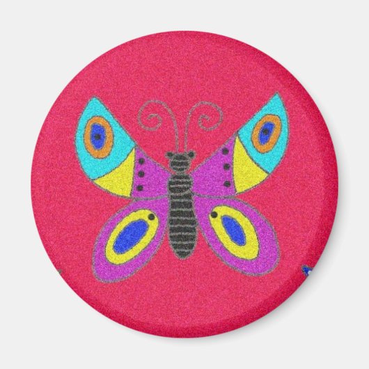 Aimant Symbole Pysanka : Papillon (Devant)