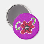 Aimant Symbole Pysanka : Pavot (Recto/Verso)