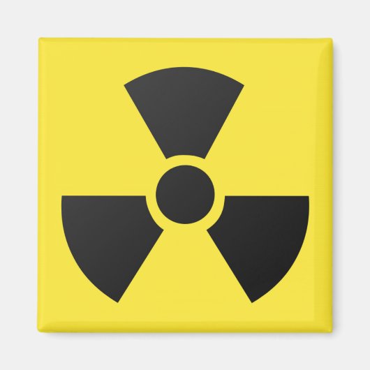 Aimant Symbole radioactif (Devant)