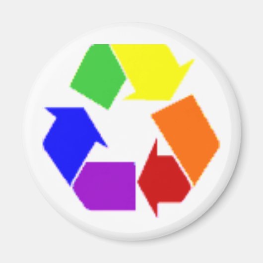 Aimant symbole rainbow (Devant)
