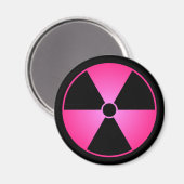 Aimant Symbole rose de rayonnement (Recto/Verso)