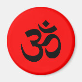 Aimant Symbole rouge et noir (Devant)