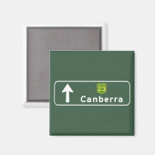 Aimant Symbole routier de Canberra, Australie (Recto/Verso)