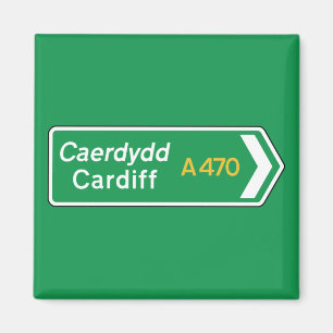 Aimant Symbole routier de Cardiff, Royaume-Uni