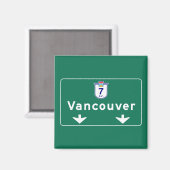 Aimant Symbole routier de Vancouver, Canada (Recto/Verso)