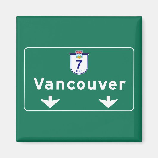 Aimant Symbole routier de Vancouver, Canada (Devant)