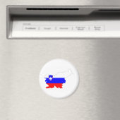 Aimant symbole silhouette du drapeau du pays de la slovén (In Situ (Lave-vaisselle))