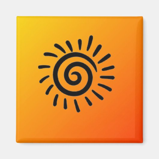 Aimant Symbole solaire amérindien du sud-ouest (Devant)