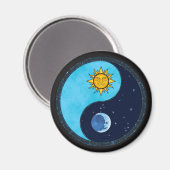 Aimant Symbole Sun Moon Yin Yang (Recto/Verso)