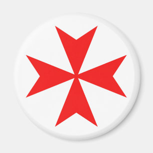 Aimant symbole templar de religion de Croix-Rouge de