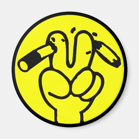 Aimant Symbole thaïlandais ⚠ anti-tabac ⚠ (Devant)