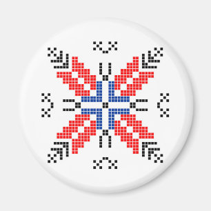 Aimant symbole traditionnel de motif folklorique de la