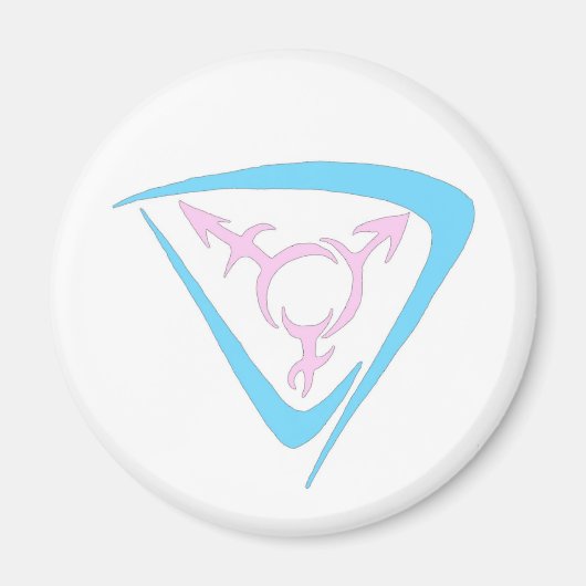 Aimant Symbole trans celtique blanc (Devant)