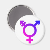 Aimant Symbole trans* rose/bleu (Recto/Verso)