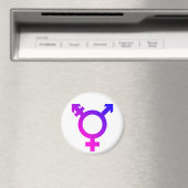 Aimant Symbole trans* rose/bleu (In Situ (Lave-vaisselle))