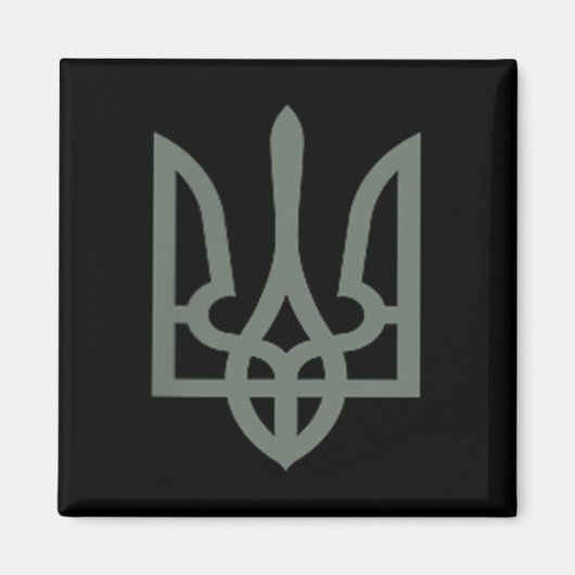 Aimant Symbole trident ukrainien Tryzub Emblem (Devant)