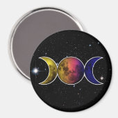 Aimant Symbole Triple Goddess Moon (Recto/Verso)