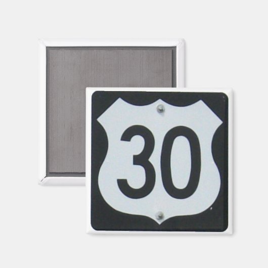 Aimant SYMBOLE US Highway 30 (Recto/Verso)