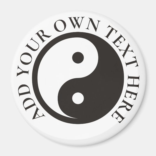 Aimant Symbole Yin Yang - tatouage solide (Devant)