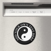Aimant Symbole Yin Yang - tatouage solide design 2 (In Situ (Lave-vaisselle))