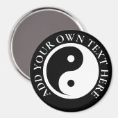 Aimant Symbole Yin Yang - tatouage solide design 2 (Recto/Verso)