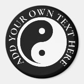 Aimant Symbole Yin Yang - tatouage solide design 2 (Devant)