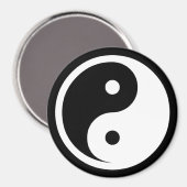 Aimant Symbole Yin Yang - tatouage solide design 2 (Recto/Verso)