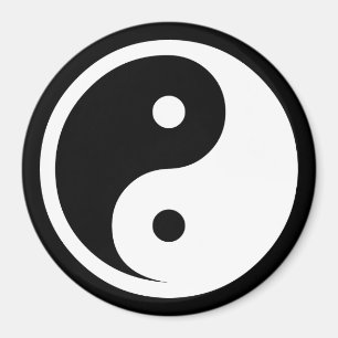Aimant Symbole Yin Yang - tatouage solide design 2