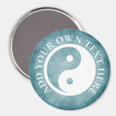 Aimant Symbole Yin Yang - tatouage solide design 2 (Recto/Verso)