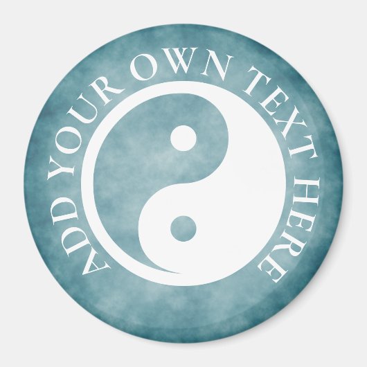 Aimant Symbole Yin Yang - tatouage solide design 2 (Devant)