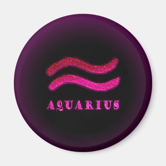 Aimant SYMBOLE Zodiaque Aquarius (Devant)