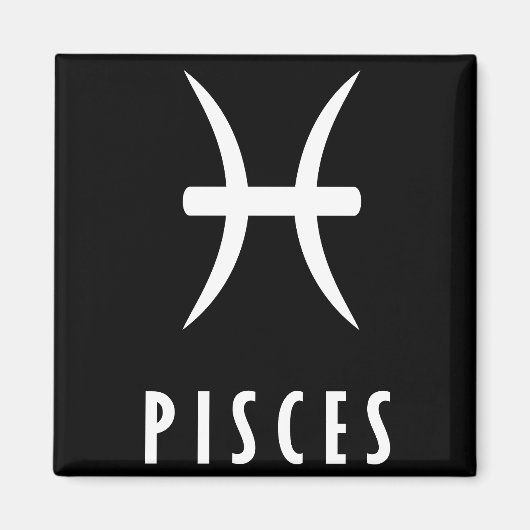 Aimant Symbole zodiaque de Pisces (Devant)